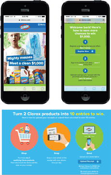 Smartphone Contest for Clorox Product Purchases PNG