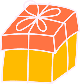 Colorful Gift Box with a Bow PNG