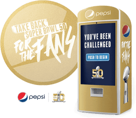 Pepsi Super Bowl 50 Interactive Vending Machine PNG