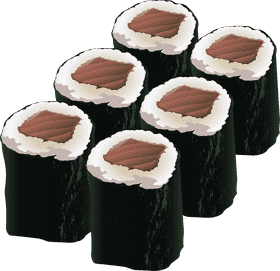 Sushi Rolls A Savory Delicacy Delight PNG