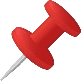 Vibrant Red Push Pin for Creative Ideas PNG
