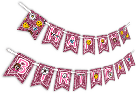 Happy Birthday Celebration Banner PNG