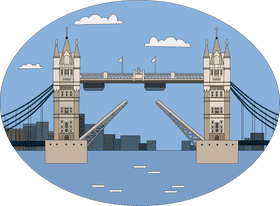 Elegant Bridge of London’s Iconic Skyline PNG