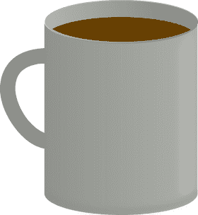 A Cozy Cup of Coffee Beans Delight PNG