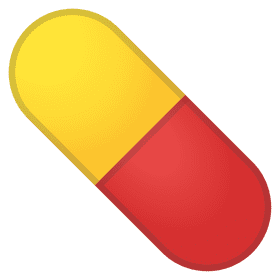 Vibrant Dual-Colored Pill for Wellness PNG