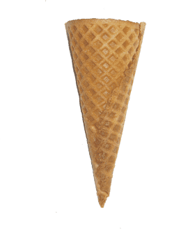 Golden Crunchy Ice Cream Cone Delight PNG