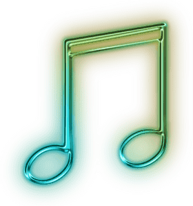 Vibrant Music Note Melody Design PNG