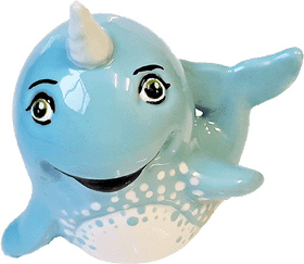 Happy Sea Narwhal Figurine Delight PNG
