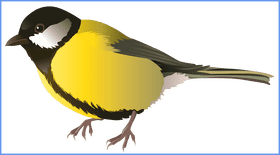Bright Yellow Bird of the Forest PNG