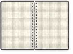 Classic Graph Paper Notebook Design PNG