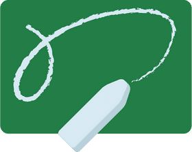 Chalk Lines on a Green Blackboard PNG