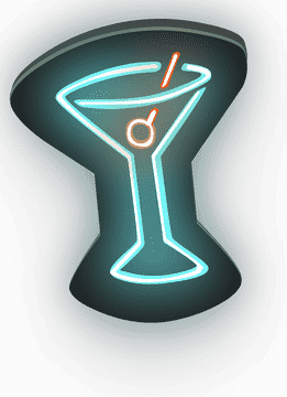 “Neon Sign Cocktail Delight” PNG