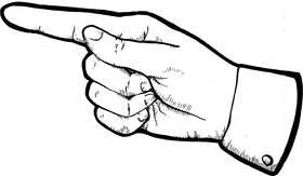 Hand Gesture of Direction and Purpose PNG