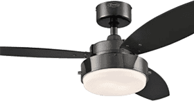 Sleek Modern Ceiling Fan with Light Fixture PNG
