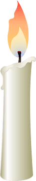 Radiant Candle of Serenity and Warmth PNG