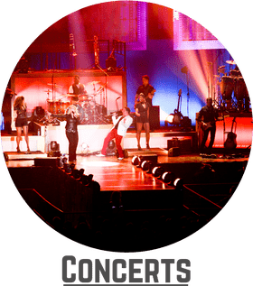 Vibrant Night of Concerts and Performances PNG