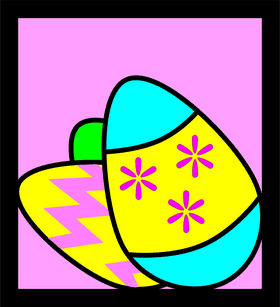 Easter Egg Delight in Vibrant Colors PNG