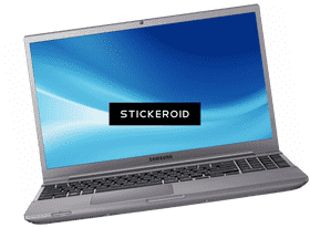 Sleek Laptop with Customizable Sticker Designs PNG