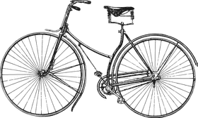 Vintage Bicycle with Classic Spokes and Frame PNG