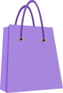Chic Purple Shopping Bag Adventure PNG