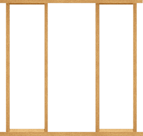Elegant Wooden Frame Door Design PNG