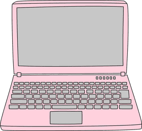 Stylish Pink Laptop for Creative Minds PNG