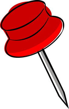 Vibrant Red Push Pin for Easy Tackling PNG