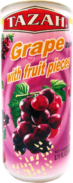 Fruity Grape Drink with Delightful Fruit Pieces PNG