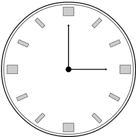 Simple Modern Clock Design PNG
