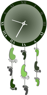 Footsteps Through Time The Clock Design PNG