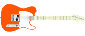 Vibrant Orange Electric Guitar Innovation PNG