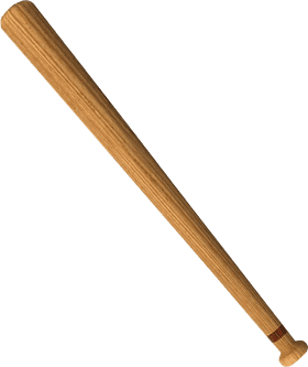Classic Wooden Baseball Bat Design PNG
