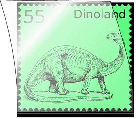 Dinoland Adventure Rubber Stamp Design PNG