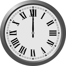 Elegant Roman Numeral Clock Design PNG