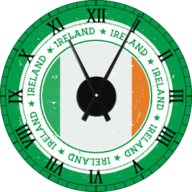 Ireland Heritage Clock Design PNG
