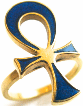Elegant Ankh Symbol Jewelry Ring PNG