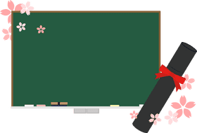 Blossoming Blackboard Celebrating Knowledge and Growth PNG