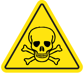 Caution Toxic Substance and Poison Hazard PNG