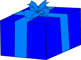 Sparkling Blue Gift Surprise PNG