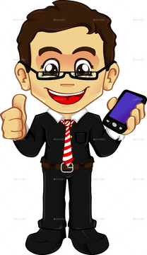 Phone Enthusiast Giving a Thumbs Up PNG