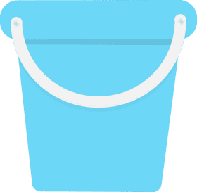 Bright Blue Popcorn Bucket for Movie Nights PNG