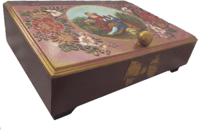 Ornate Floral Keepsake Box PNG