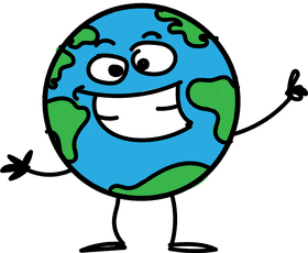 Smiling Cartoon Planet of Joy PNG