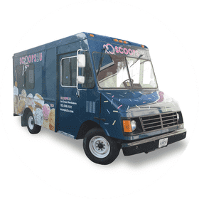 Scoops2U Delightful Ice Cream Delivery Truck PNG