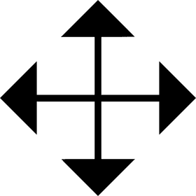 Multi-Directional Cursor Navigation Icon PNG