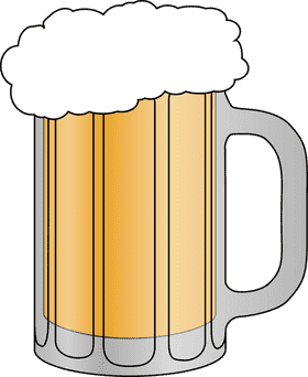 Golden Brew in a Classic Beer Glass PNG