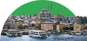 Majestic Harbor of Istanbul's Skyline PNG