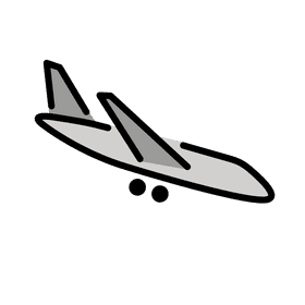 Stylized Airplane in Flight Design PNG