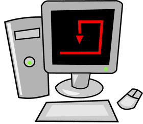 Creative Desktop Computer Setup for Fun Tasks PNG