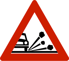 Road Sign Warning of Road Traffic Accident Ahead PNG